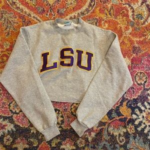 Cropped LSU champion sweat shirt